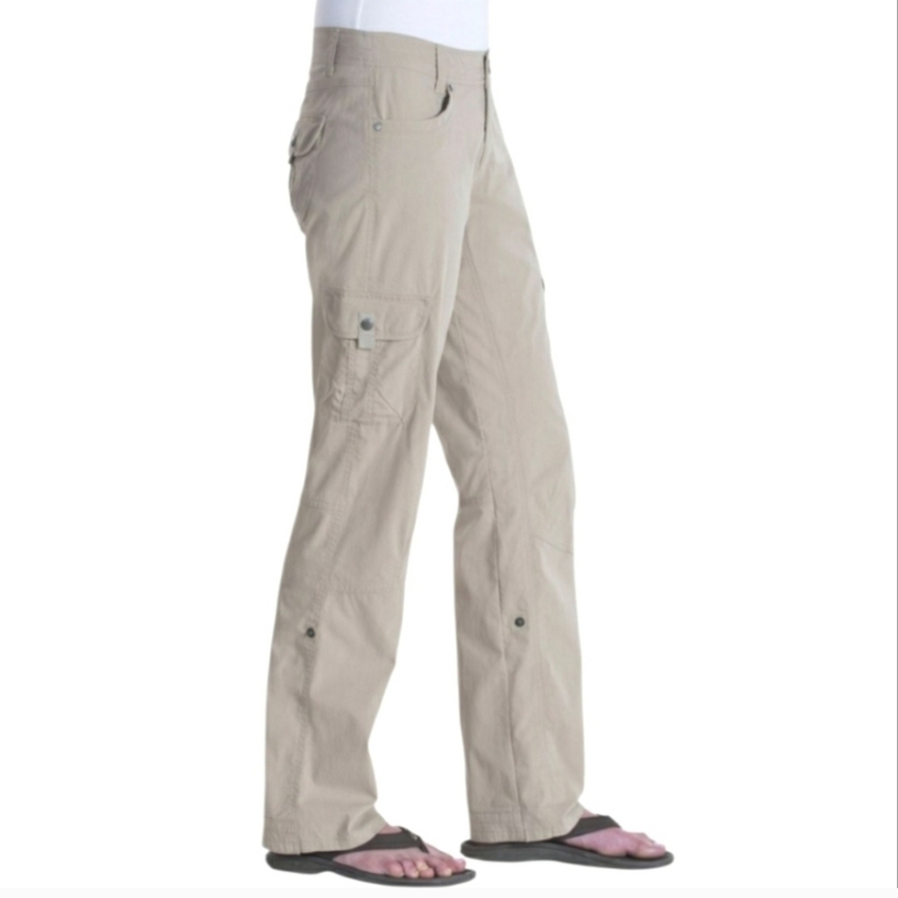 Kuhl Splash Tan Cargo Hiking Pants Roll Up Hem Ankle Women's Size 8 Regular - Picture 13 of 15